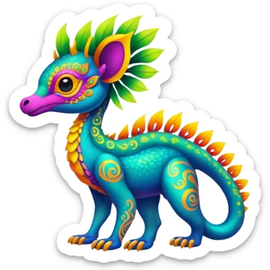 Colorful Exotic Pokémon-Digimon-Monster-Beast-Fakémon-hybrid-creature (full body) sticker