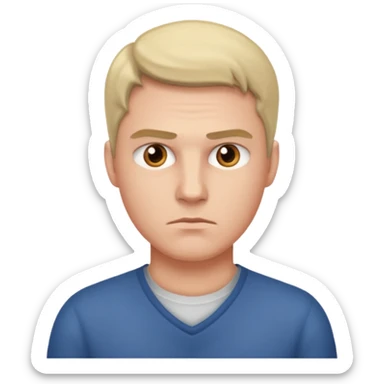 Close up guy face serious  sticker