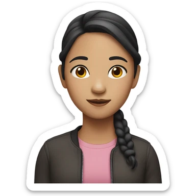 A blasian girl  sticker