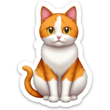 Half of a cat  sticker