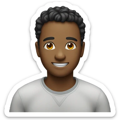 Smiling with tears in eyes sticker