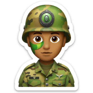 Quiero un soldado con el camuflado camaleón sticker