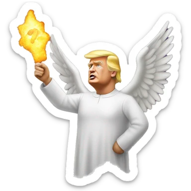 Trump goes in to the heaven sticker