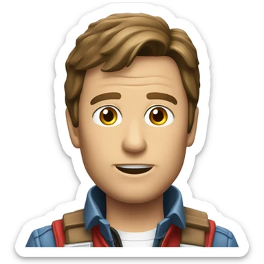 marty mcfly close plan sticker