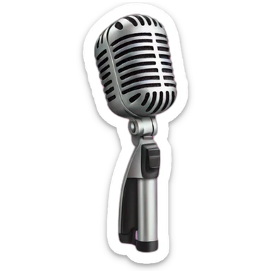 Pink cute microphone sticker