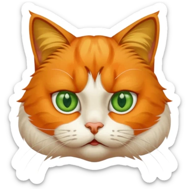 disgusted cat sticker