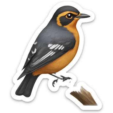 varied thrush bird sticker