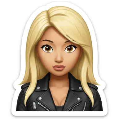 Nicki Minaj wear leather jacket sticker