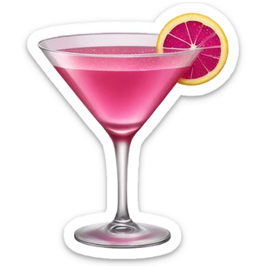 Pink cosmo cocktail drink sticker