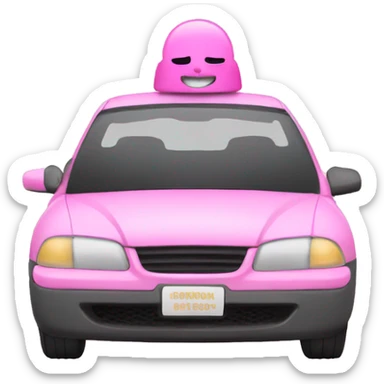 Pink copcar sticker