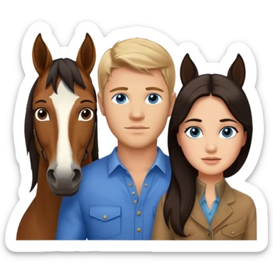 Remove rabbit ears from blue eyed trevor donovan with danica mckellan and horse sticker