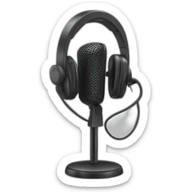 Headphones and Microphone for Crm sticker