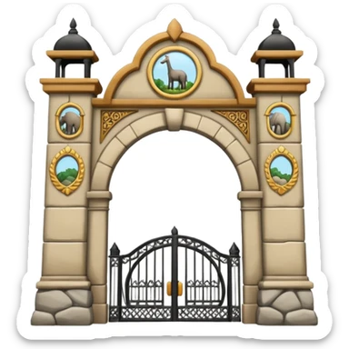 Zoo entrance. sticker