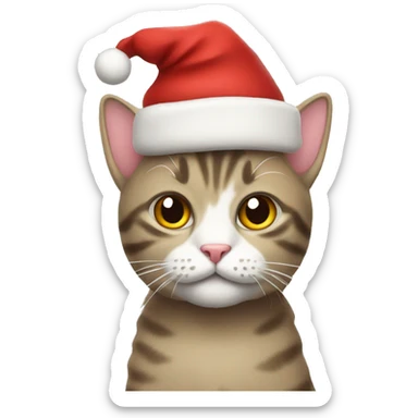 Christmas cat sticker
