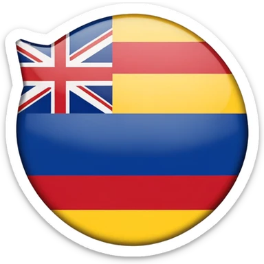 Make a emoji flag of hawaii sticker