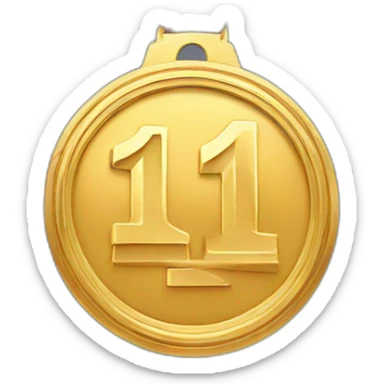 gold 1st place medal sticker