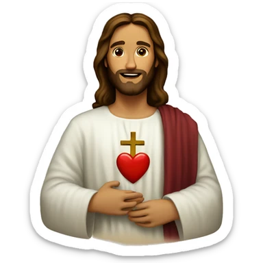 Jesus heart sticker