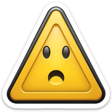 yellow triangle with exclamation mark inside sticker