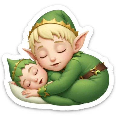 Baby elf sleepy sticker