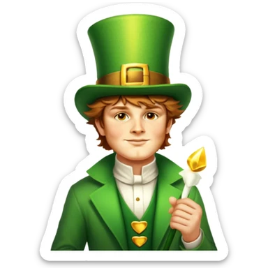 Celebratory Leprechaun sticker