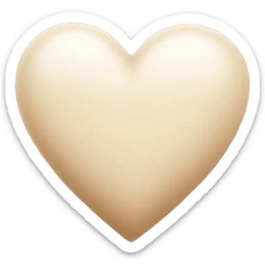 beige and white mix colour heart with little stars  sticker