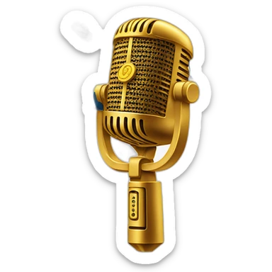 Microphone with ascending arrows and currency symbols: illustrating reach amplification and financial impact. sticker