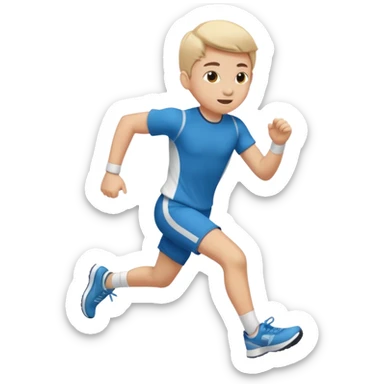 High resolution of ful body kid running  sticker