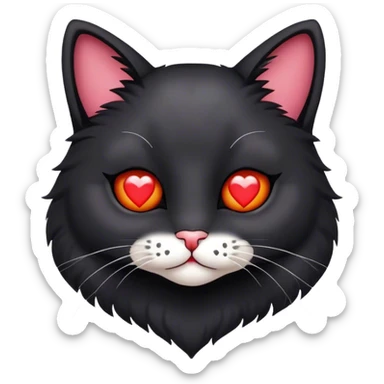 Cat with heart eyes sticker