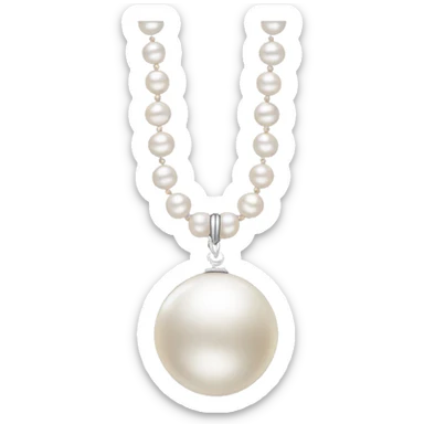 pearl necklace sticker