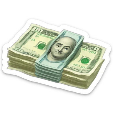 liasse de billets (euro) qui volent sticker