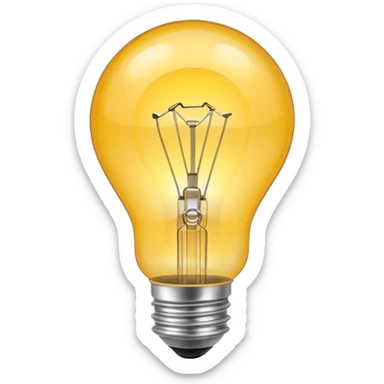 light bulb turned on NO FACE sticker