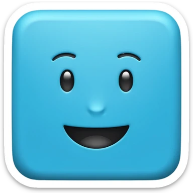 Please create a square blue emoji without changing the ‘KR’ lettering. sticker