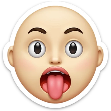 nervously sticking out tongue emoji sticker