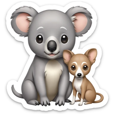 Koala and whippet  sticker