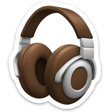 Headphones brown sticker
