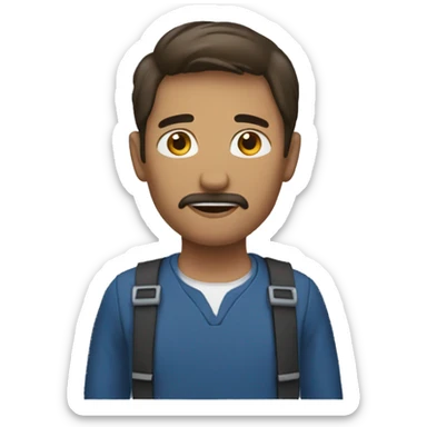 adulto usando control  sticker