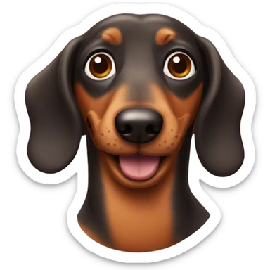 sausage dog with mustache sticker
