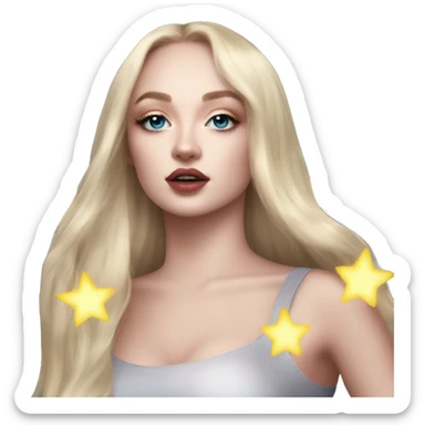 Kim Petras Turn of the lights hand  sticker