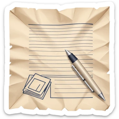 A beige colored piece of draft paper with finance/insurance-related simple graphics written on it sticker