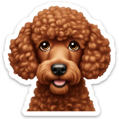 red poodle sticker
