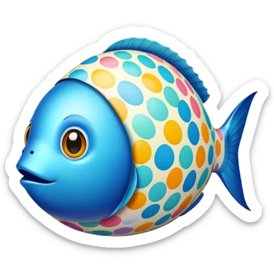 Fish Easter style sticker
