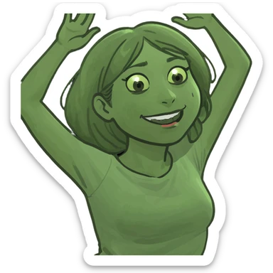 Girl dancing Serbian folklore sticker