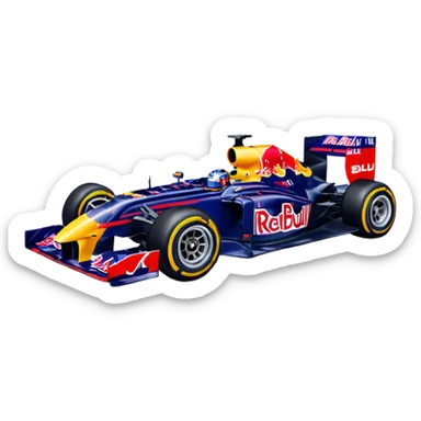 Red bull f1 car driving emote sticker