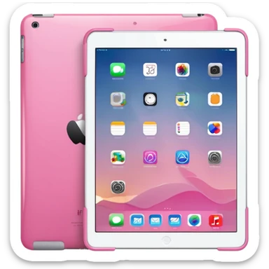 iPad 11 air with a pink case sticker