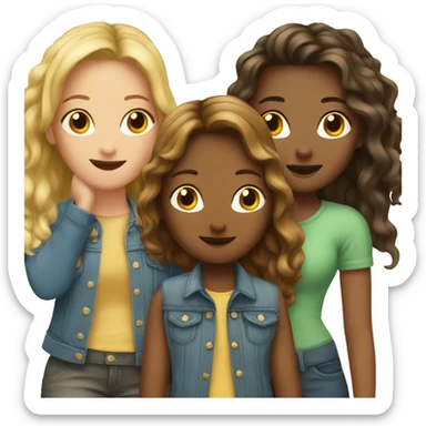 four-girls-best-friends sticker