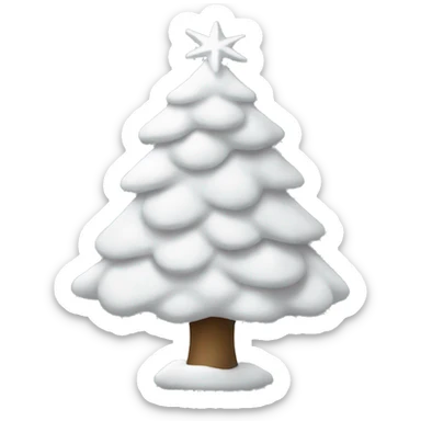 White Christmas tree sticker