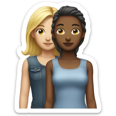 two girls sticker