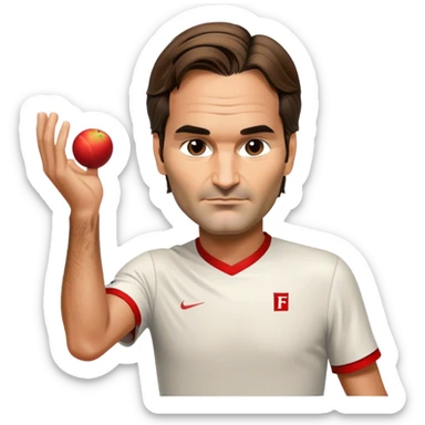 Roger Federer serving sticker