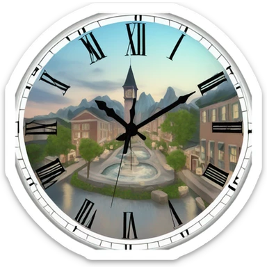 Horloge Mystic Falls city sticker