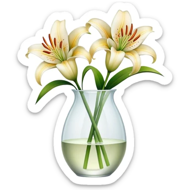 Lilies in vase  sticker